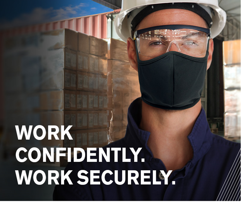 PIP® 2-ply Polyester Anti-microbial Treated Reusable Face Covers with Head Band Straps